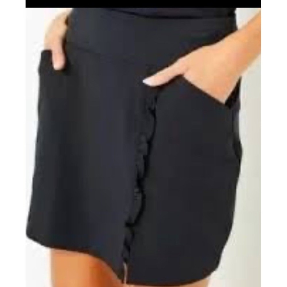 Lilly Pulitzer Luxletic Beatrix Skort UPF 50+ Style 012315 Onyx Black 14